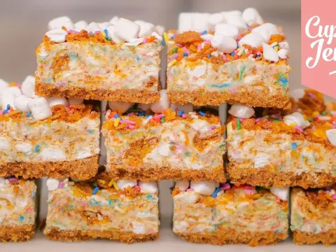 BTS at Crumbs and Doily Soho with Giuseppe and Julie Making Cereal Rocky Road Biscoff