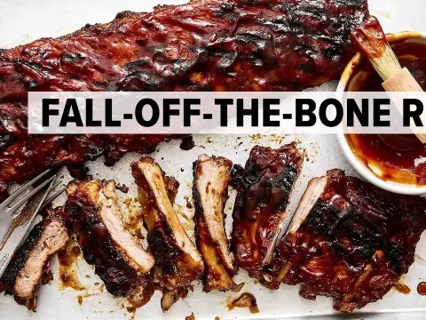 Oven Baked Baby Back Ribs with Spiced Rum Barbecue Sauce