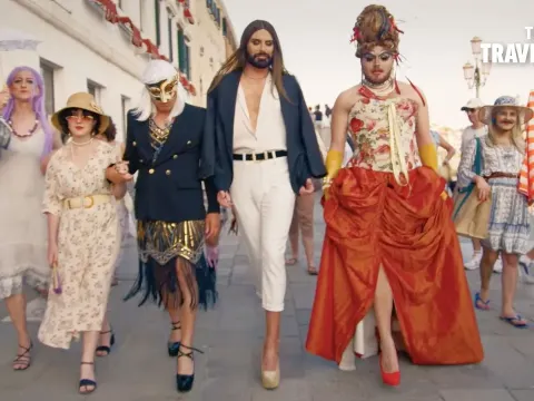 Rylan and Rob Rinder Join a Drag Group in Venice for a Powerful Walk