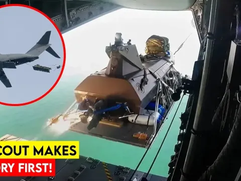Britain's K3 Scout Becomes First Maritime Drone Dropped From Military Aircraft