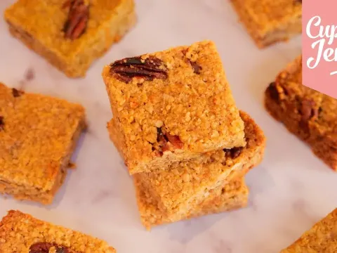 Caramelised White Chocolate and Pecan Flapjacks Recipe
