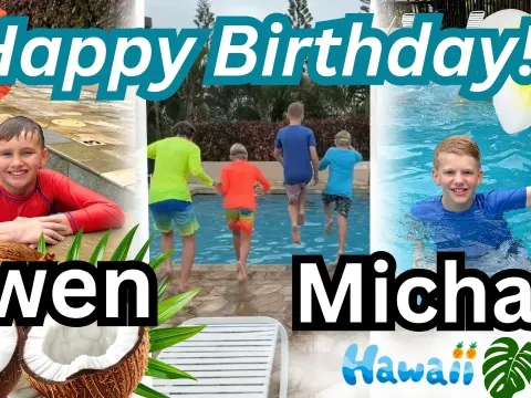 Celebrating a Double Birthday Michael Turns 13 and Owen Turns 9