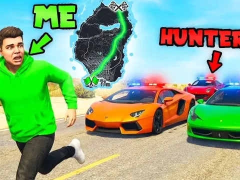 GTA 5 Player Crosses Entire Map on Foot While Being Hunted
