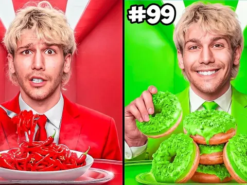 A 24-Hour Food Challenge: Eating Only Red or Green Items