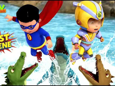 Vir the Robot Boy Faces Crocodiles in Action-Packed Battle Scenes