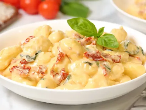 Creamy Sun-Dried Tomato and Basil Gnocchi Ready in 15 Minutes