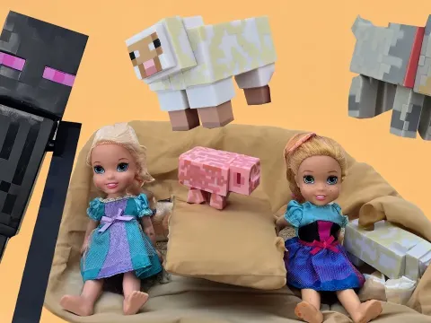 Minecraft Adventure with Elsa and Anna Toddlers