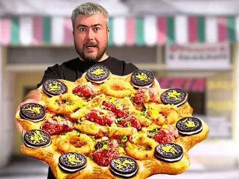 Making Taiwan's Unusual Salted Chicken Pizza with Oreos