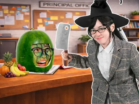 Student Pranks Teacher by Hiding as a Watermelon in Classroom
