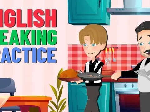 Learn English Speaking with a Father-Son Cooking Conversation