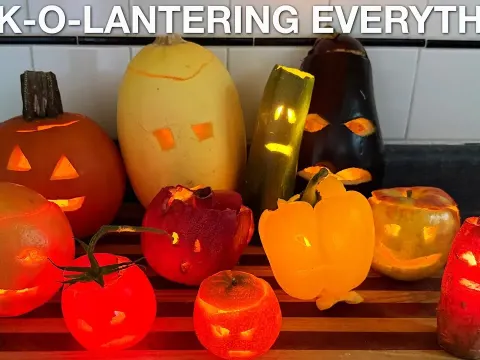 Creative Jack-O'-Lantern Ideas Beyond Pumpkins Using Fruits and Vegetables