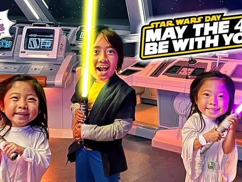 Ryan Celebrates Star Wars Day at Disney World with Jedi Training and Galactic Adventures