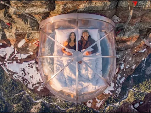 Inside a Glass Pod Suspended on a Cliff: The World's Most Unique Hotel