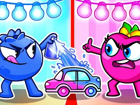 Pink vs Blue Room Decorating Duel: Fun Kids Song About Colors and Friendship
