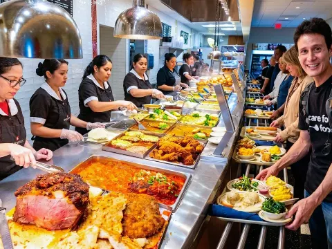 Exploring Houston's Legendary Cafeteria with a 1940s Vibe