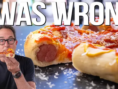 Homemade Pizza with Hot Dog Stuffed Crust Recipe