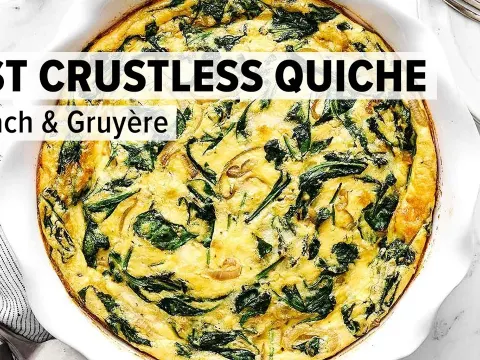 How to Make a Simple Crustless Quiche with Spinach and Gruyère