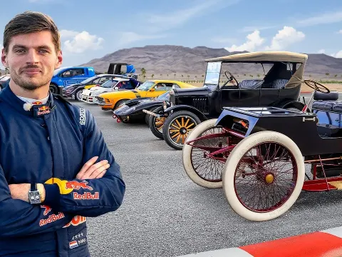 F1 Drivers Compete in Historic Car Race Across 100 Years