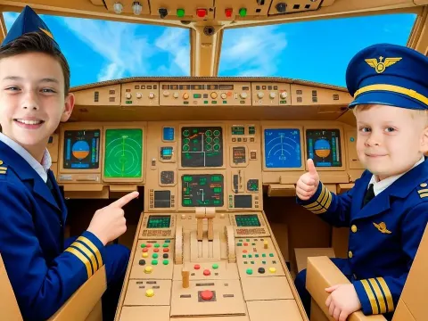 Building a Cardboard Airplane and Playhouse Adventure