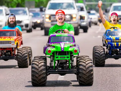 A Day of Monster Truck Adventures and Challenges
