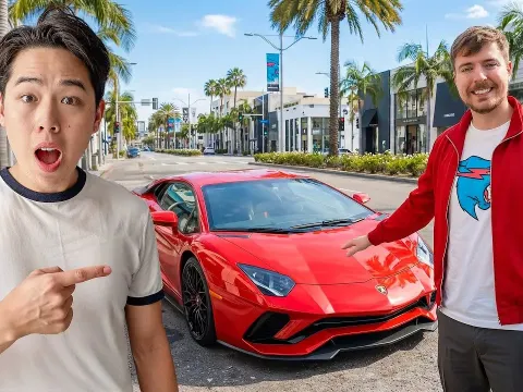 Meeting MrBeast and Driving a Lamborghini
