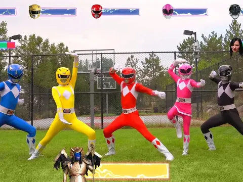 Power Rangers Face Goldar in an Epic Health Bar Battle