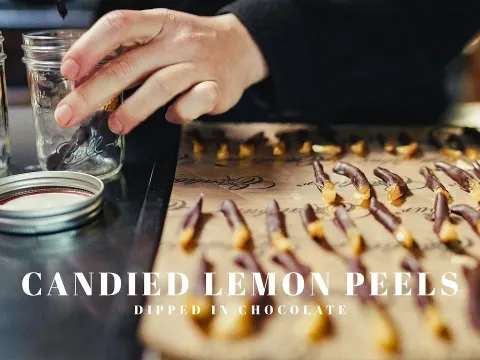 How to Make Chocolate-Dipped Candied Lemon Peels at Home