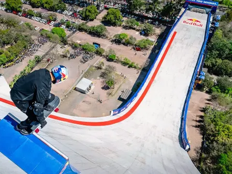 Tony Hawk Attempts the World's Largest Skate Ramp: A 45-Meter Drop