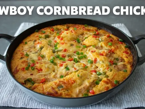 Cowboy Cornbread Chicken: A Southwest-Style One-Pan Meal