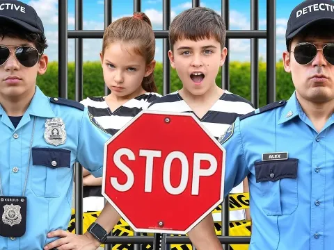 Jason and Alex Learn Traffic Rules While Playing Detective