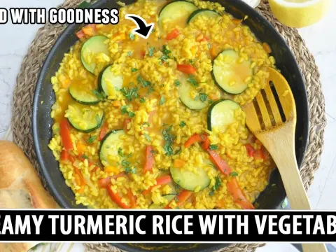 How to Make Creamy Turmeric Rice with Vegetables in 40 Minutes