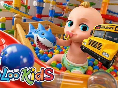 Learn Colors with Marble Run and Popular Kids Songs