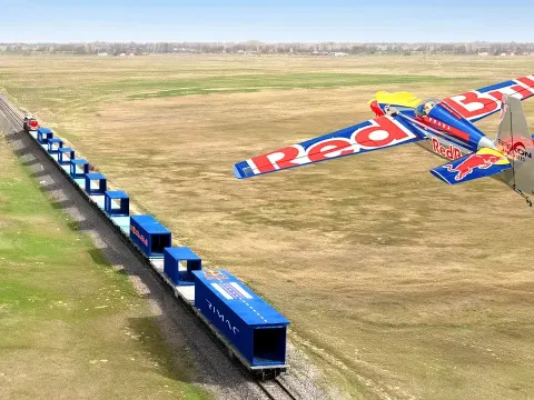 Pilot Successfully Lands and Takes Off from a High-Speed Moving Train