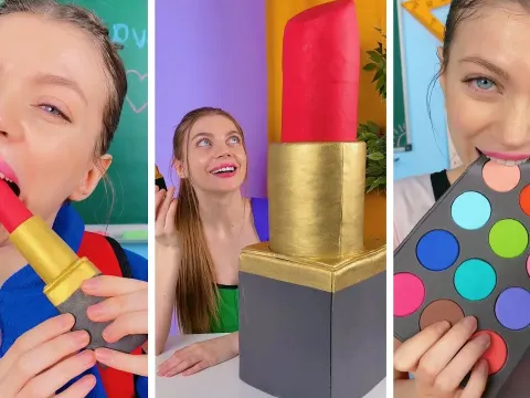 Giant Edible Lipstick and Chocolate Makeup: Fun Candy Creations