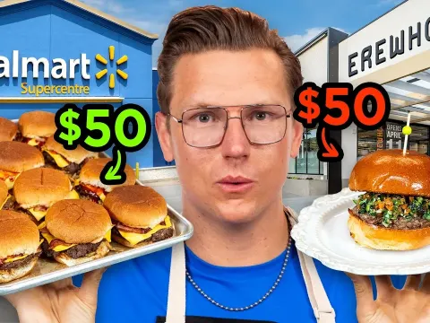 How Far $50 Goes at Walmart vs Erewhon for Burger Ingredients