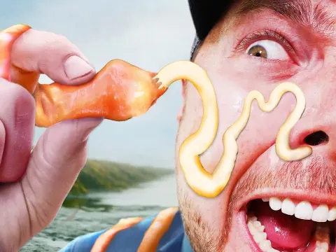 Giant Marine Worm Sprays Toxic Slime in Mudflats