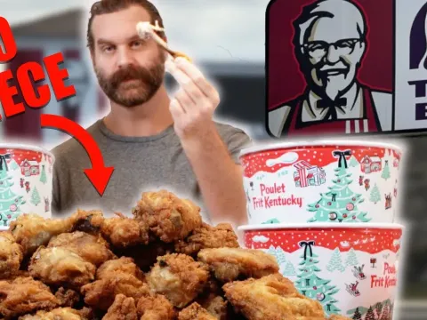 Turning 100 Pieces of KFC into a Giant Quesadilla
