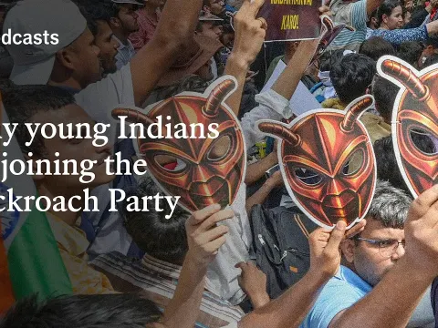 Young Indians Flock to the Cockroach Janta Party in Protest Against Exam Scandals