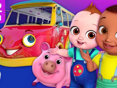 Fun Animal Sounds and Nursery Rhymes for Kids: Wheels on the Bus and More