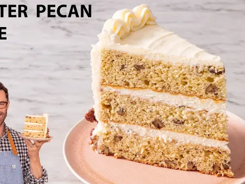 How to Make a Rich Butter Pecan Cake With Toasted Buttery Pecans