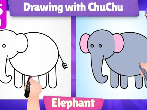 Easy Jungle Animal Drawing Tutorial for Kids Elephant Lion Tiger and More