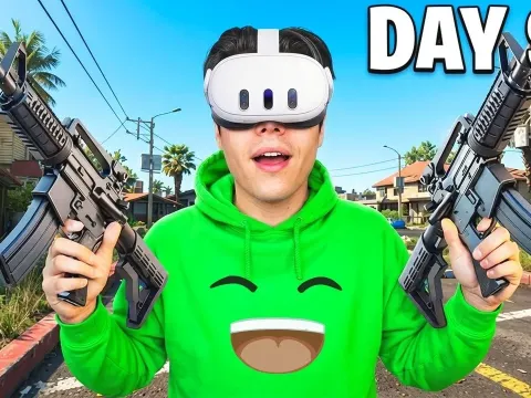 I Lived 100 Days in GTA 5 VR and Built a Fortune