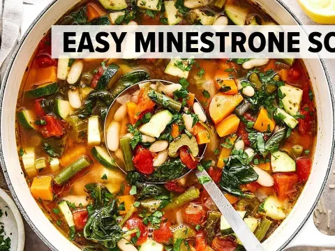 Hearty Minestrone Soup Recipe for Fall Season and Easy Meal Prep