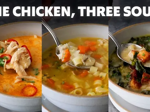 How to Turn One Chicken into Three Distinct Soups with Chef John