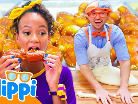 How to Make Delicious Homemade Pretzels with Blippi and Meekah