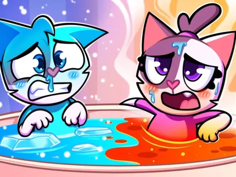Hot vs Cold Challenge Teaches Kids Opposites in Fun Cartoon Adventure