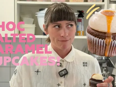 Chocolate and Salted Caramel Cupcakes Made Easy with a Simple Plant-Based Sponge