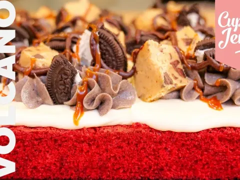 How to Make a Velvet Volcano Sheet Cake with Six Layers of Flavor