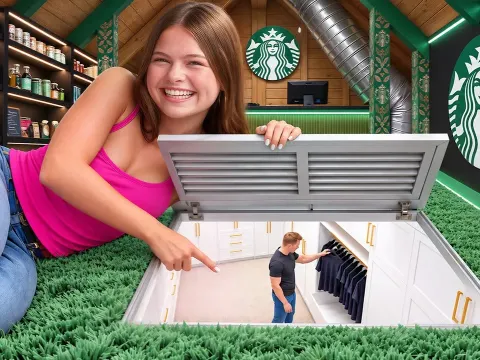 Dad's Birthday Surprise Transforms Home Into a Secret Shopping Mall With Hidden Rooms