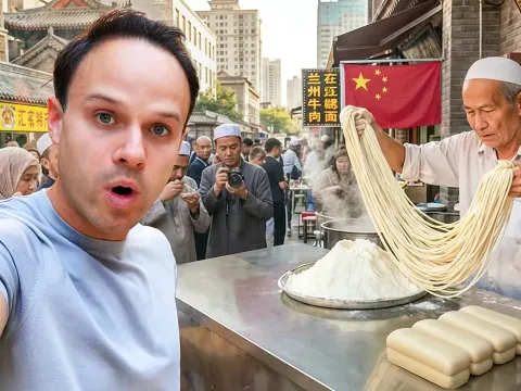 Exploring Lanzhou's Hand-Pulled Noodles and Street Food Scene